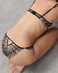 Amarosa Open Embroidered Brief Black