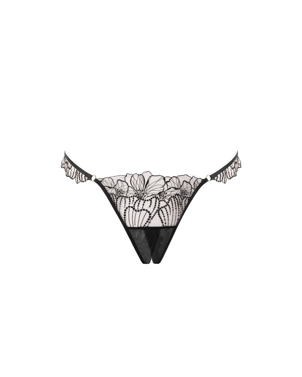 Amarosa Open Embroidered Brief Black