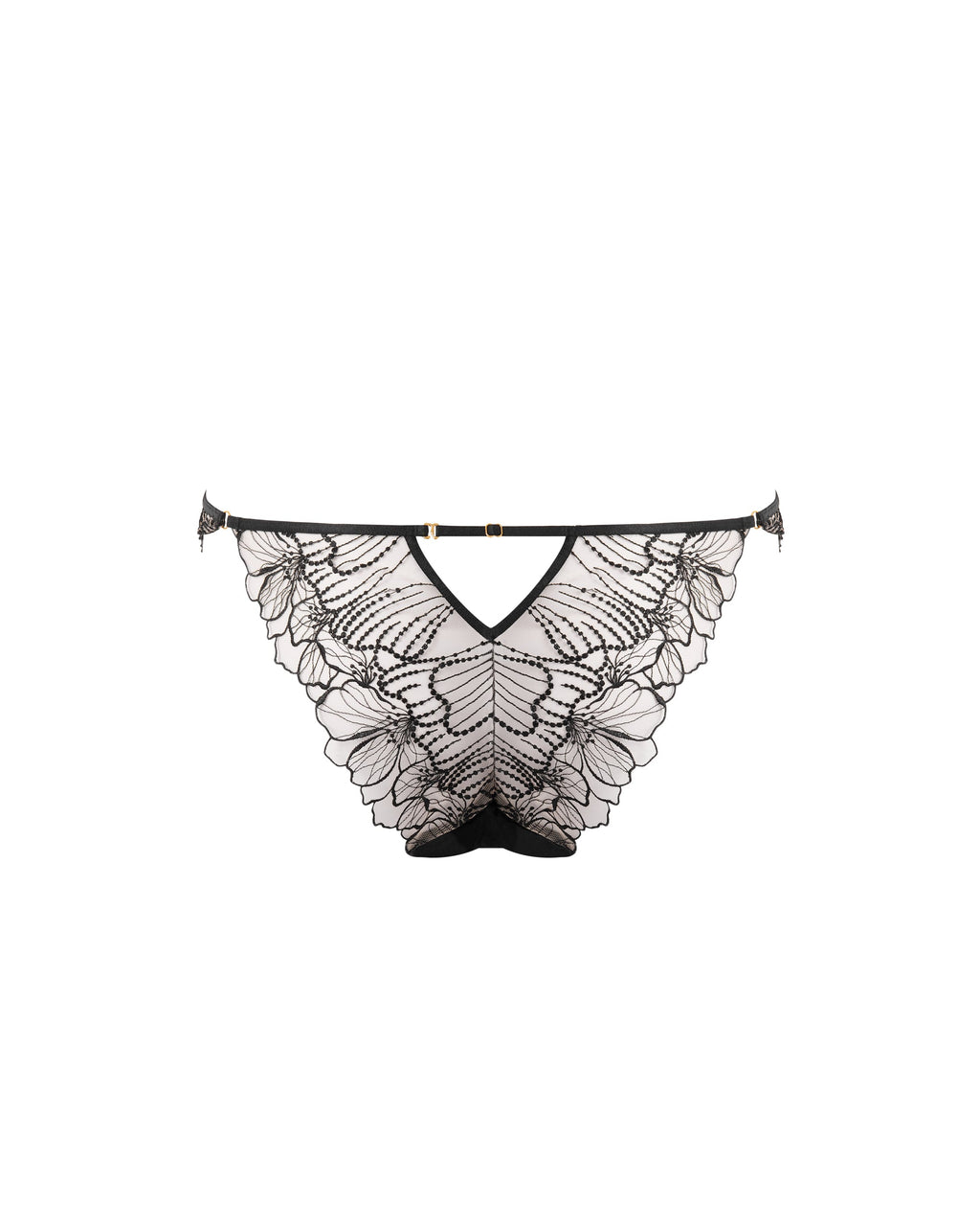 Amarosa Open Embroidered Brief Black