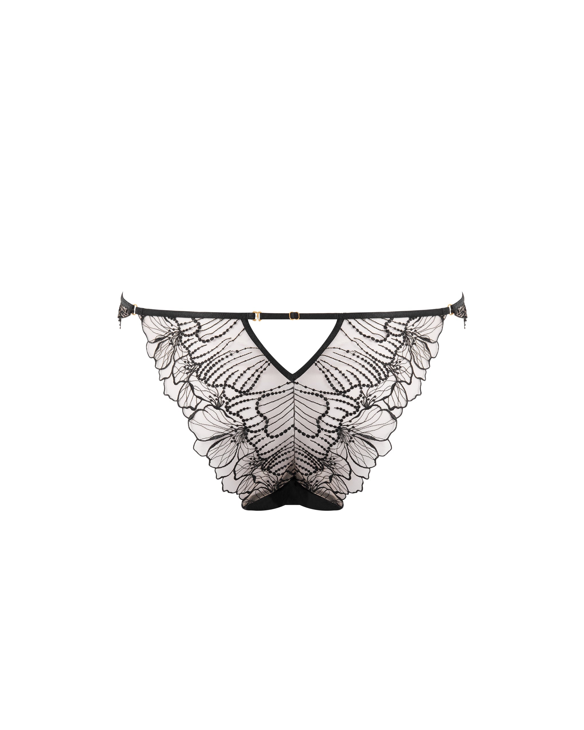 Amarosa Open Embroidered Brief Black