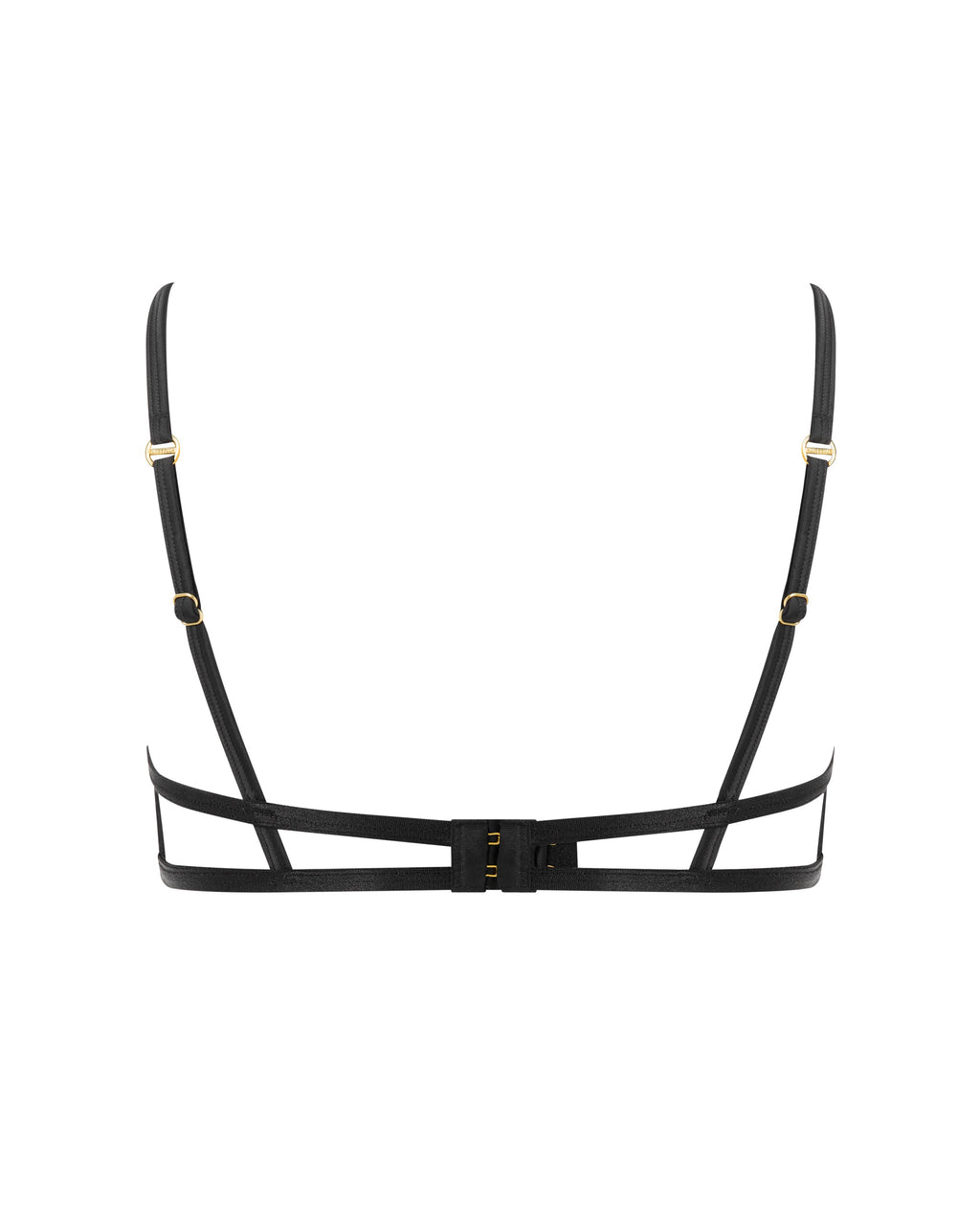 Gia Open Heart Bra Black