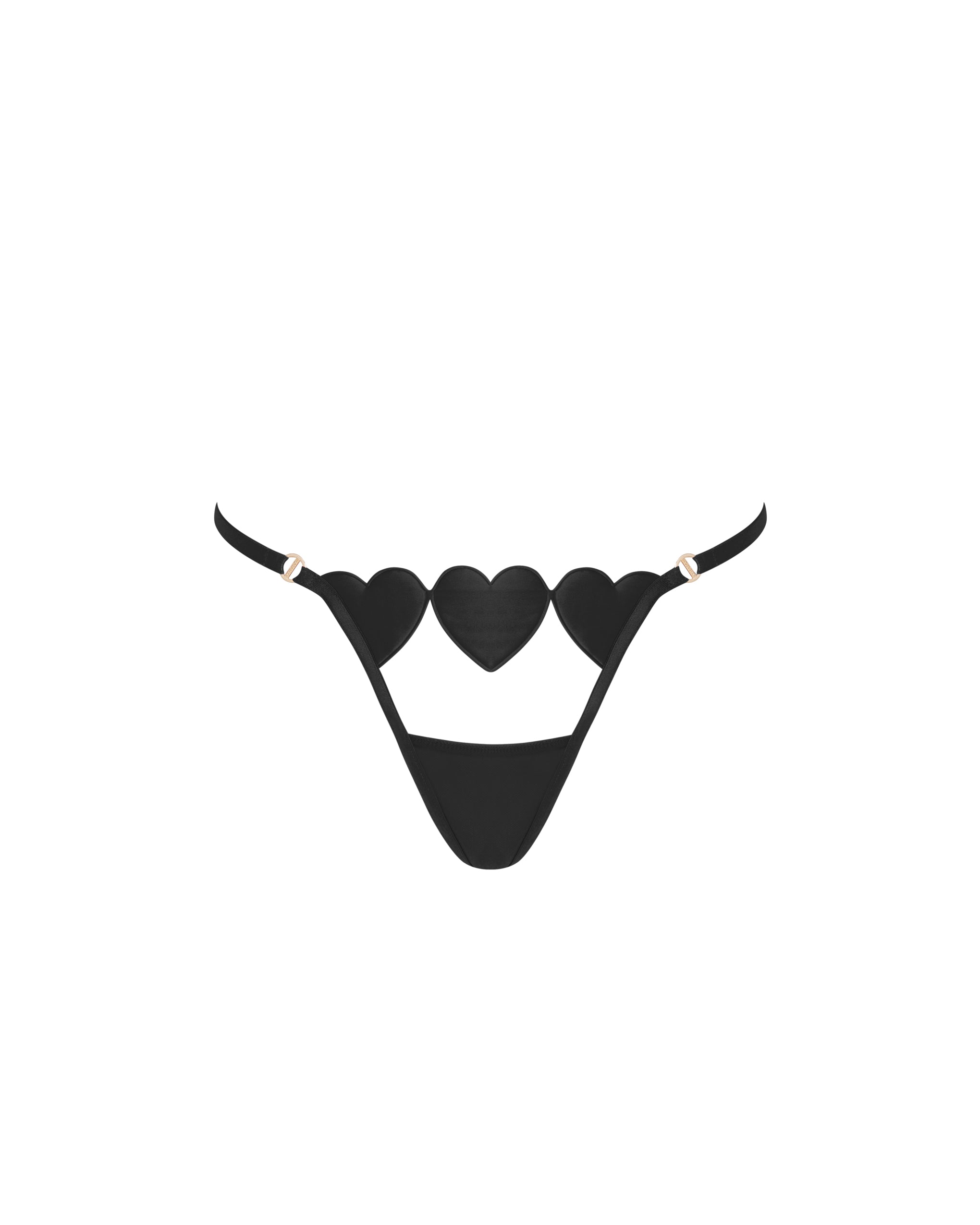 Gia Open Heart Thong Black