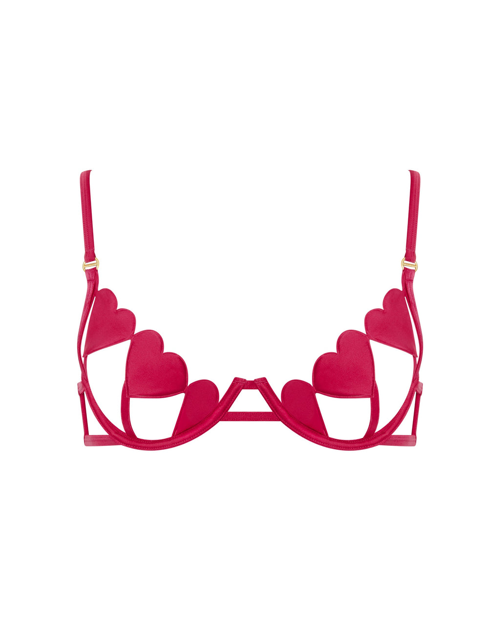 Gia Open Heart Bra Pink