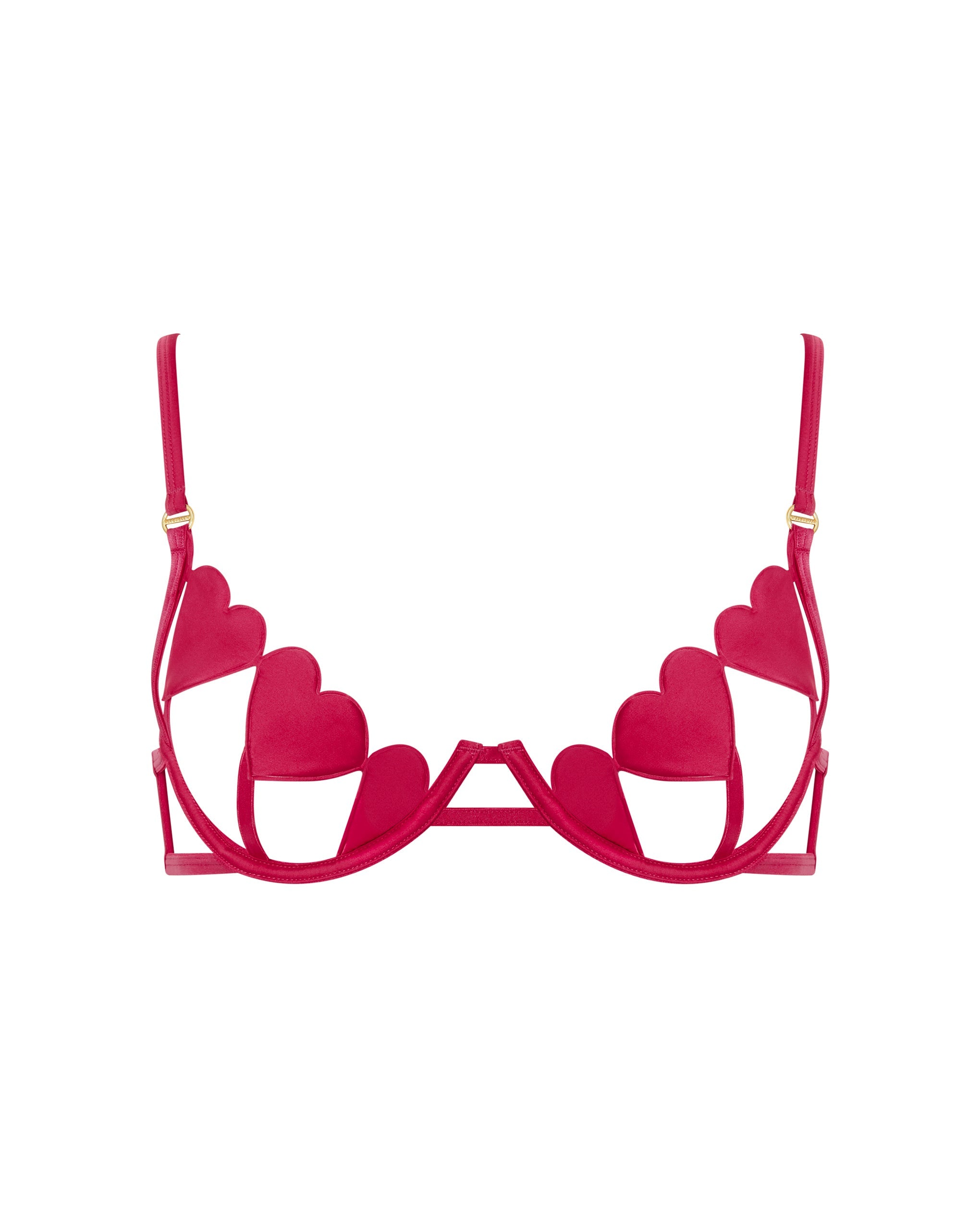 Gia Open Heart Bra Pink