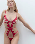 Gia Open Heart Bodysuit Pink